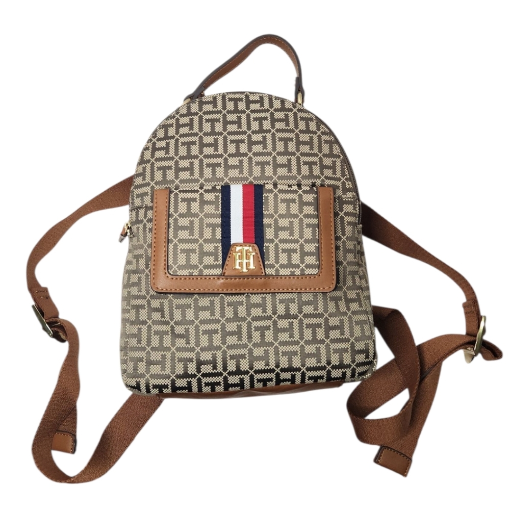 Tommy Hilfiger Signature Jacquard Canvas Mini Backpack